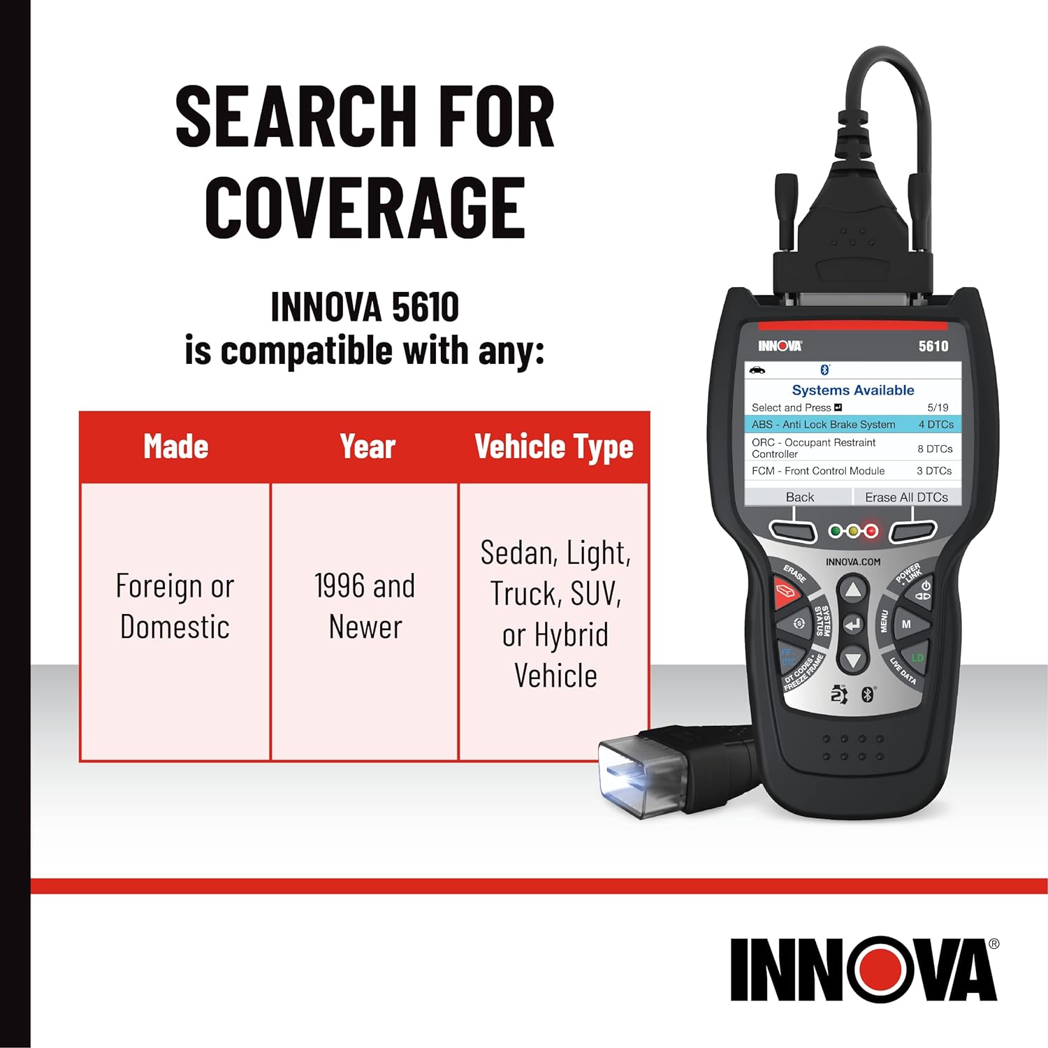 Innova 6100P OBD2 Diagnostic Tool with ABS & SRS Features Innova