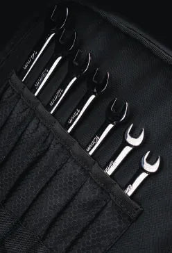Combination wrenches standing in individual labelled sleeves inside the 3996.
