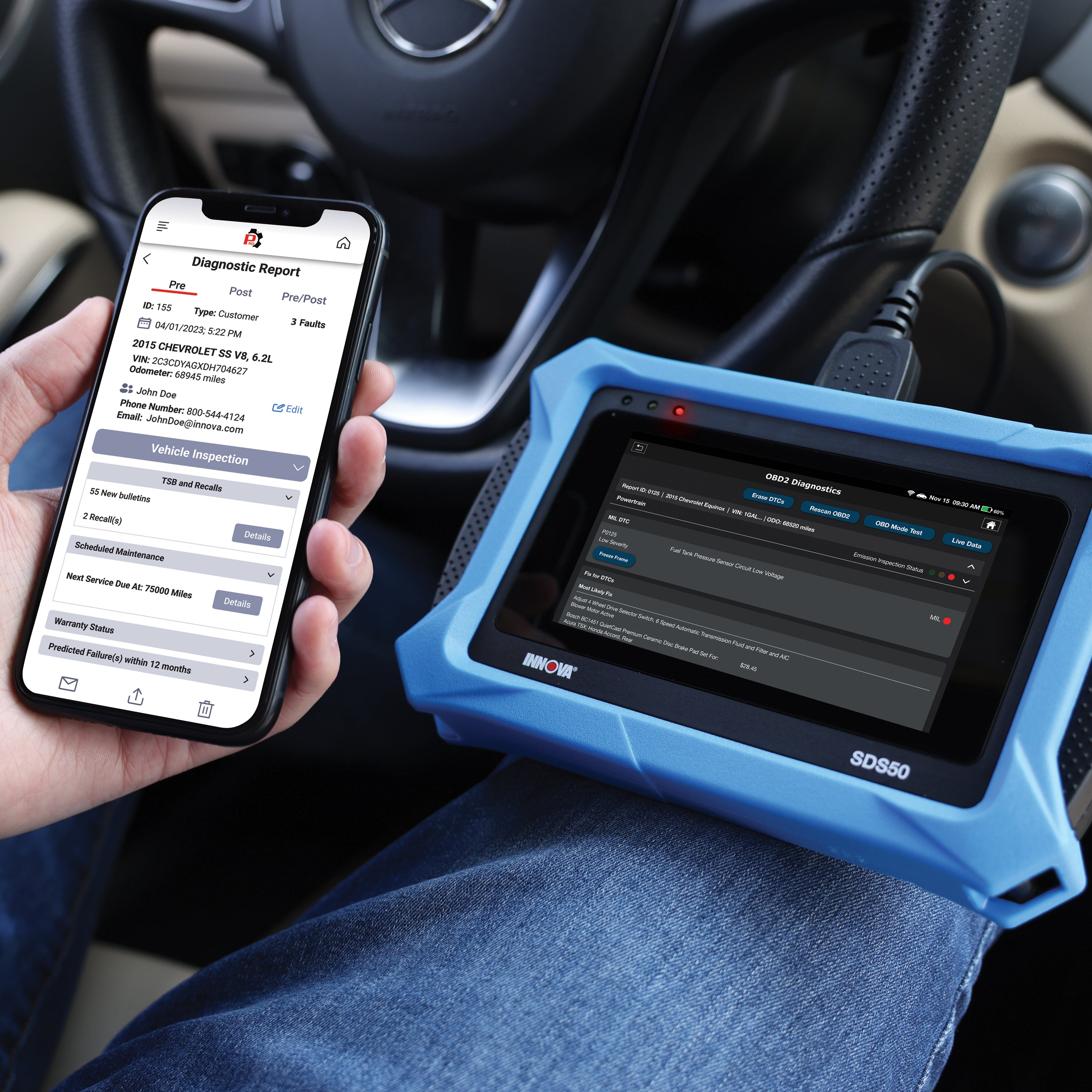 SDS50 Bidirectional OBD2 Tablet – Innova